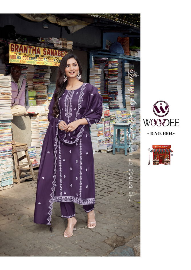 Victoria By Woodee Viscose Kurti With Bottom Dupatta Suppliers In India